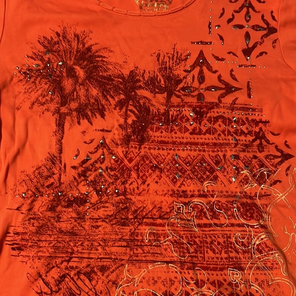 3/$20 olsen 10/L orange shirt - Picture 3 of 3